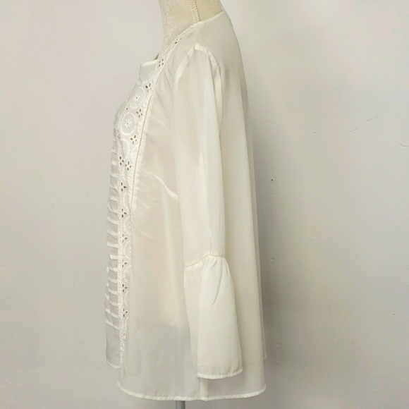 Sweet Magnolia Semi Sheer White Tunic NWOT - Picture 13 of 14